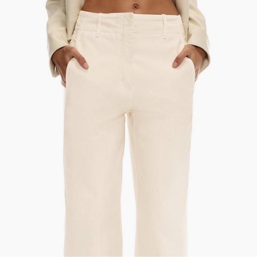 Cream Wide-Leg Trousers